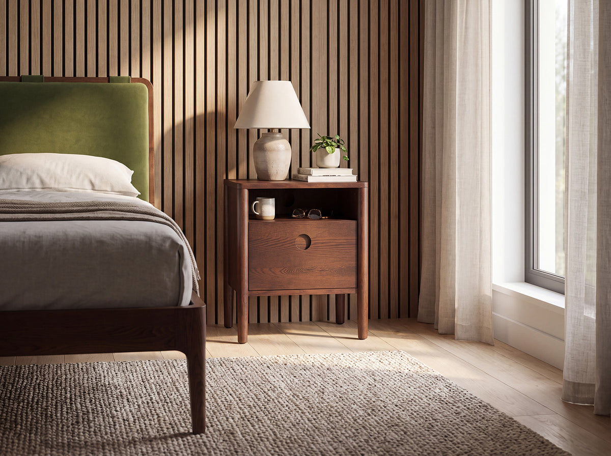 Bedside Table 03, Walnut