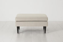 Ottoman in cream velvet