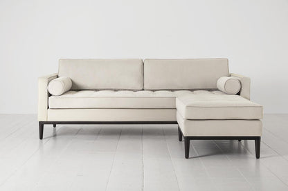 Model 02 3-Seater Sofa with Ottoman, Bone