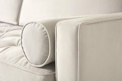 Model 02 3-Seater Sofa with Ottoman, Bone