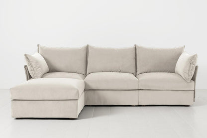 Model 06 3-Seater Left Chaise Sofa, Bone