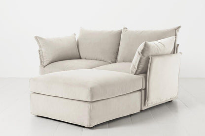 Model 06 2-Seater Right Chaise Sofa, Bone
