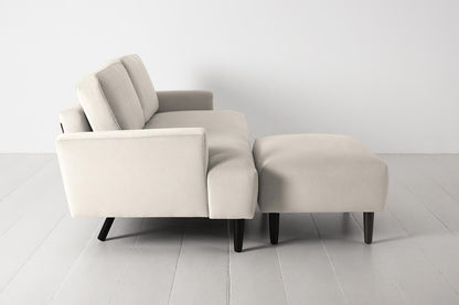 Model 05 3-Seater Sofa with ottoman, Bone
