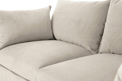 Model 06 2-Seater Right Chaise Sofa, Bone