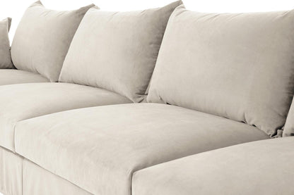 Model 06 Corner Sofa with Ottoman, Bone