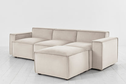 Model 03 3-Seater Right Chaise Sofa, Bone