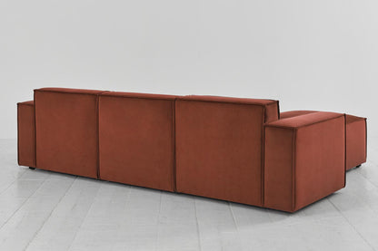 Model 03 3-Seater Left Chaise Sofa, Brick