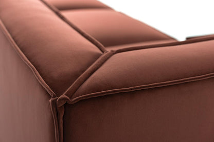 Model 03 Corner Sofa with Ottoman, Brick