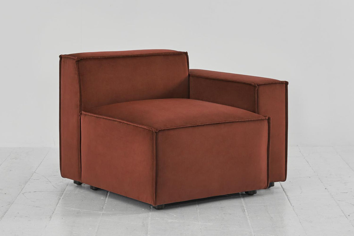 Model 03 Right Arm Sofa Module, Brick