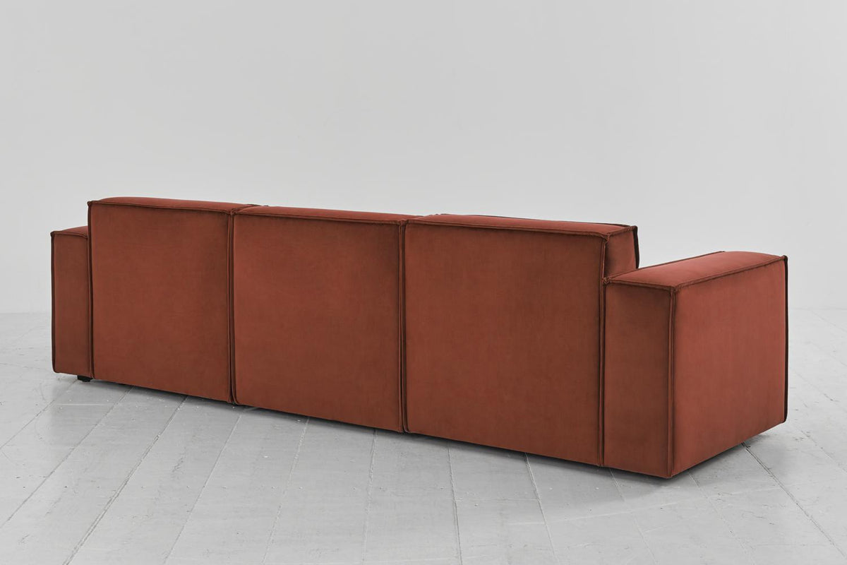 Model 03 3-Seater Right Chaise Sofa, Brick