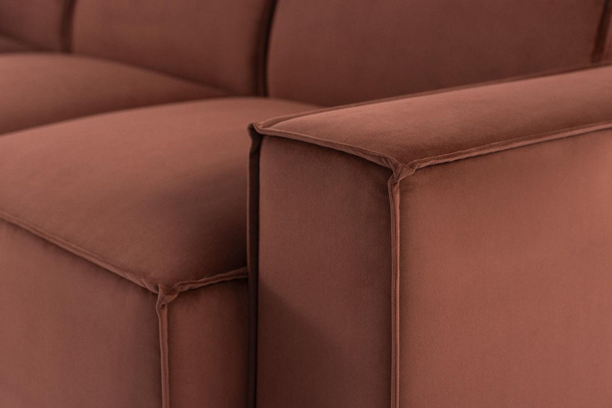 Model 03 3-Seater Right Chaise Sofa, Brick