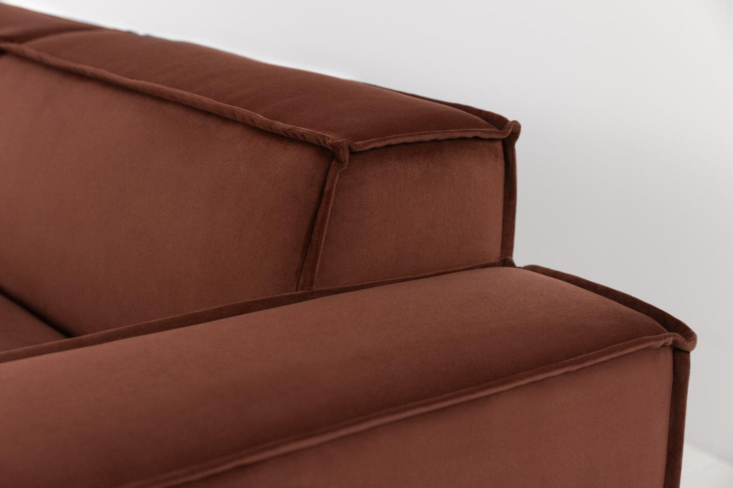 Model 03 3-Seater Right Chaise Sofa, Brick