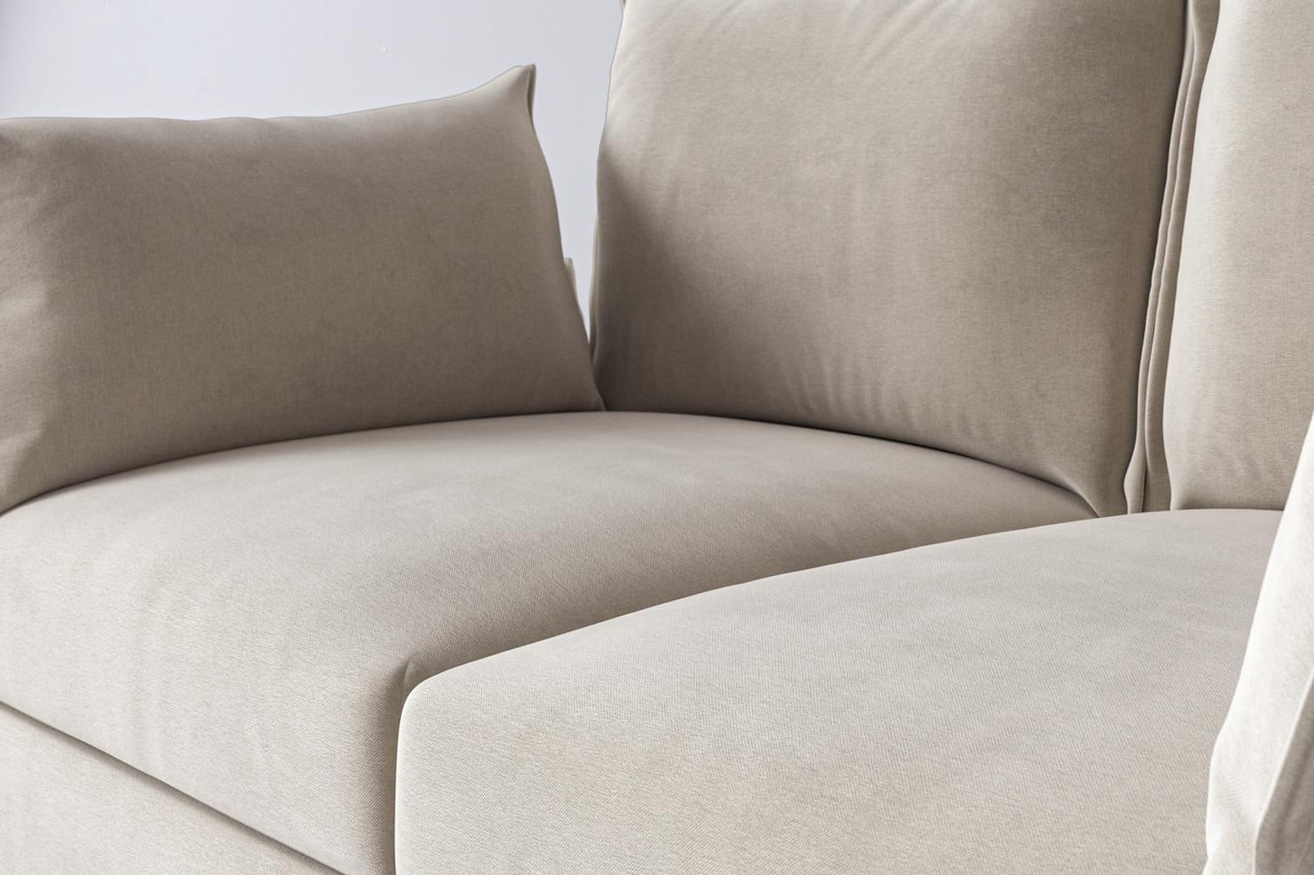 Model 06 2-Seater Right Chaise Sofa, Chalk