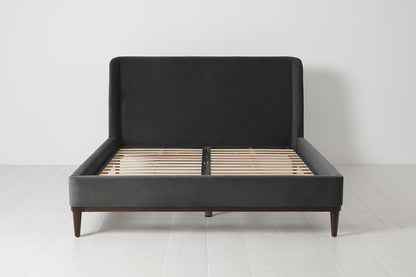 Bed 02 King Sized Bed, Charcoal
