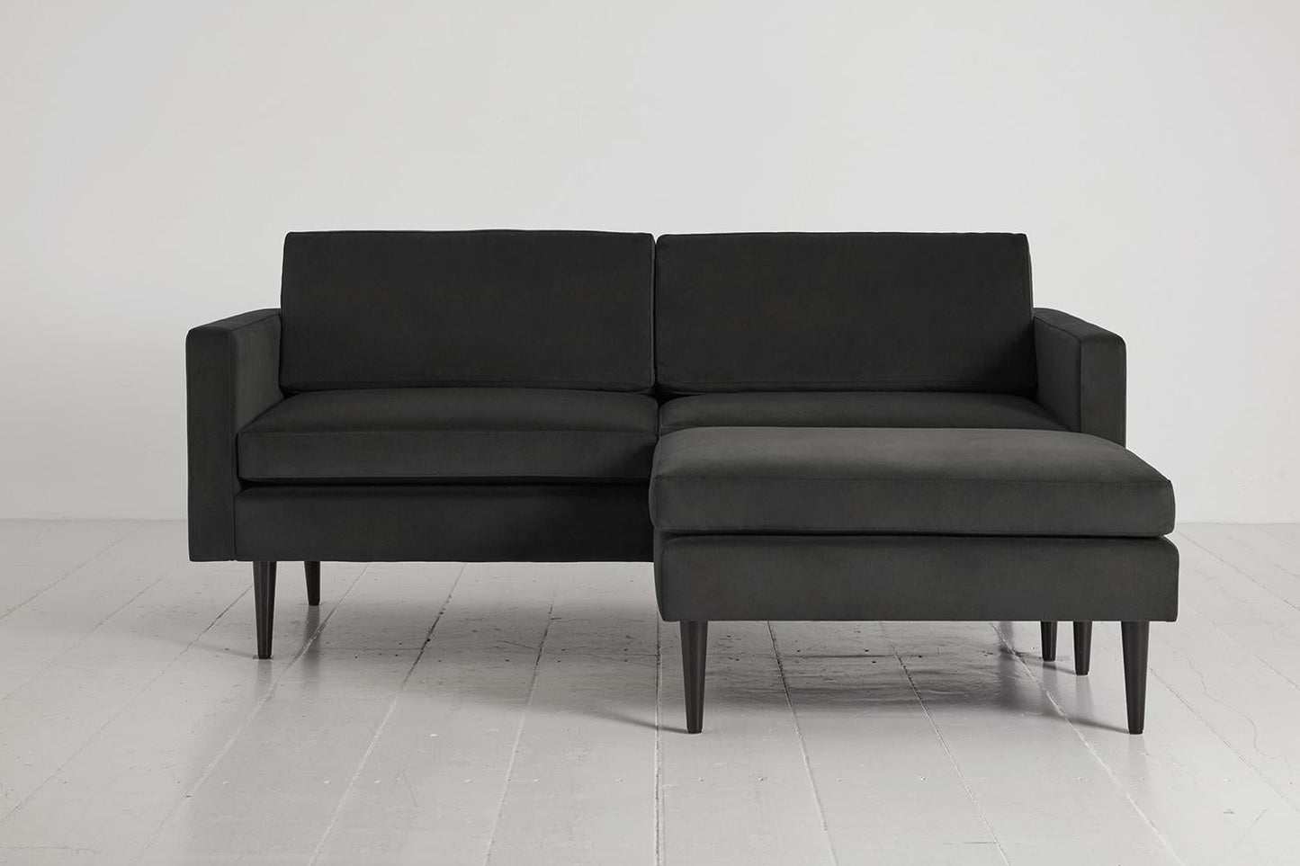 Model 01 2-Seater Sofa with Ottoman, Charcoal