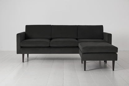 Model 01 3-Seater Sofa with Ottoman, Charcoal