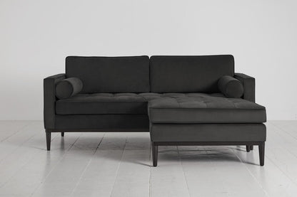 Model 02 2-Seater Sofa with Ottoman, Charcoal