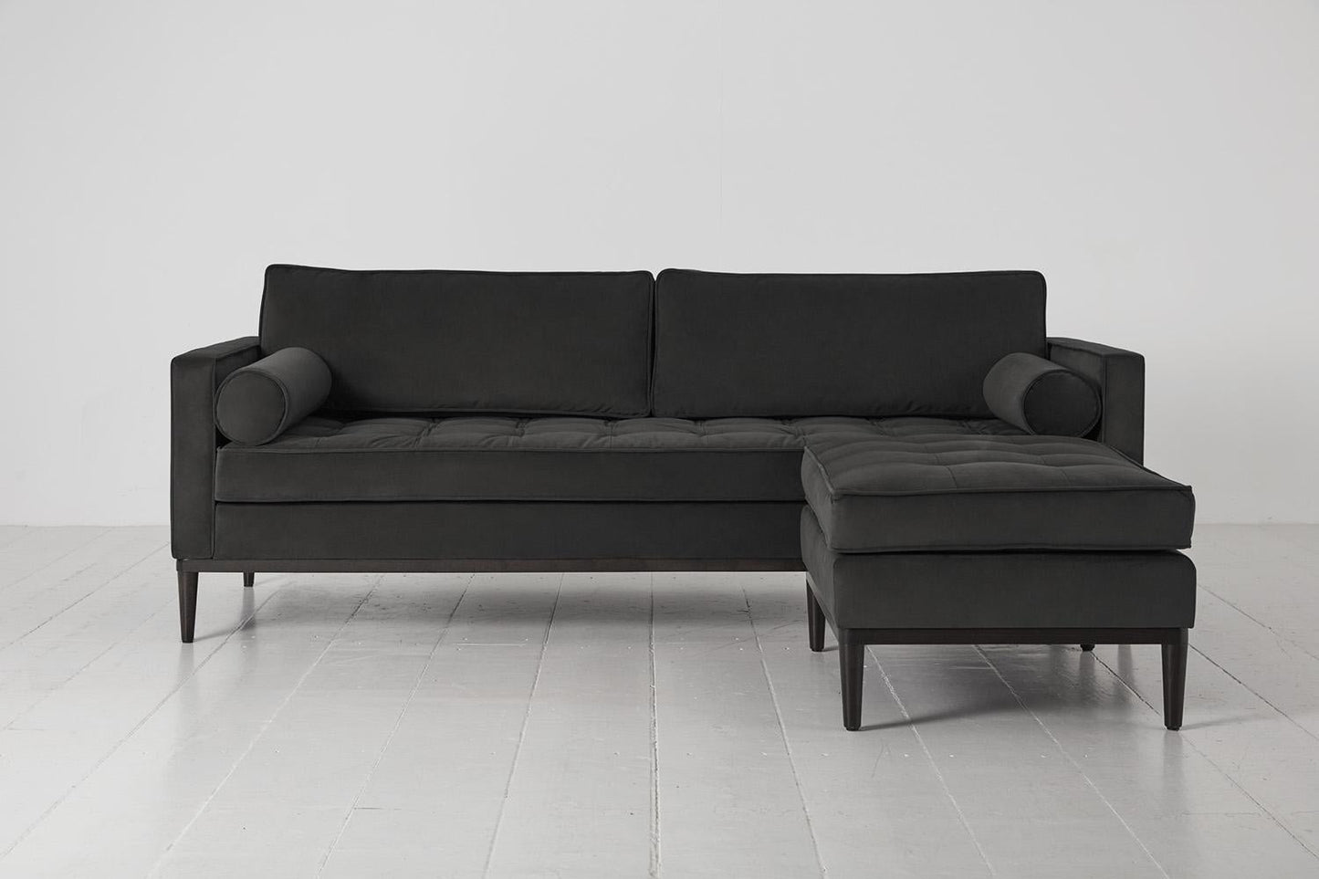 Model 02 3-Seater Sofa with Ottoman, Charcoal