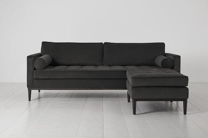 Model 02 3-Seater Sofa with Ottoman, Charcoal