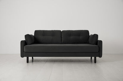 Model 04 Sofa Bed 3 Seater, Charcoal