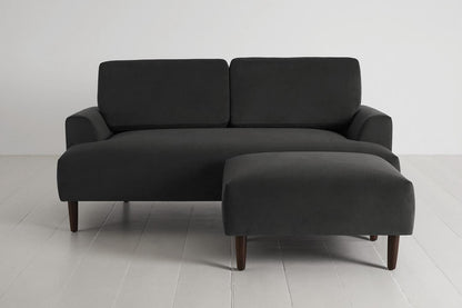 Model 05 2-Seater Sofa with ottoman, Charcoal
