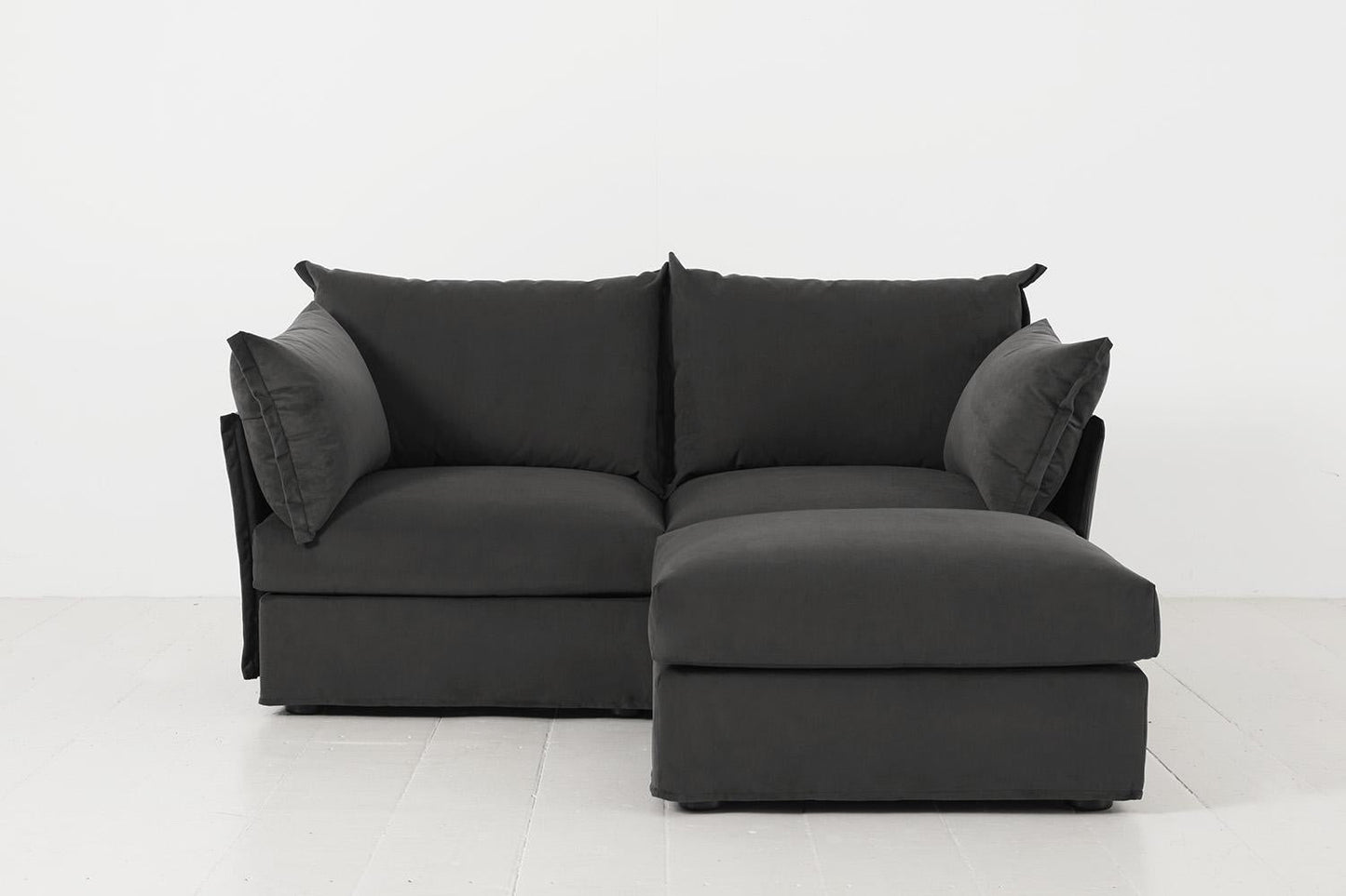 Model 06 2-Seater Right Chaise Sofa, Charcoal