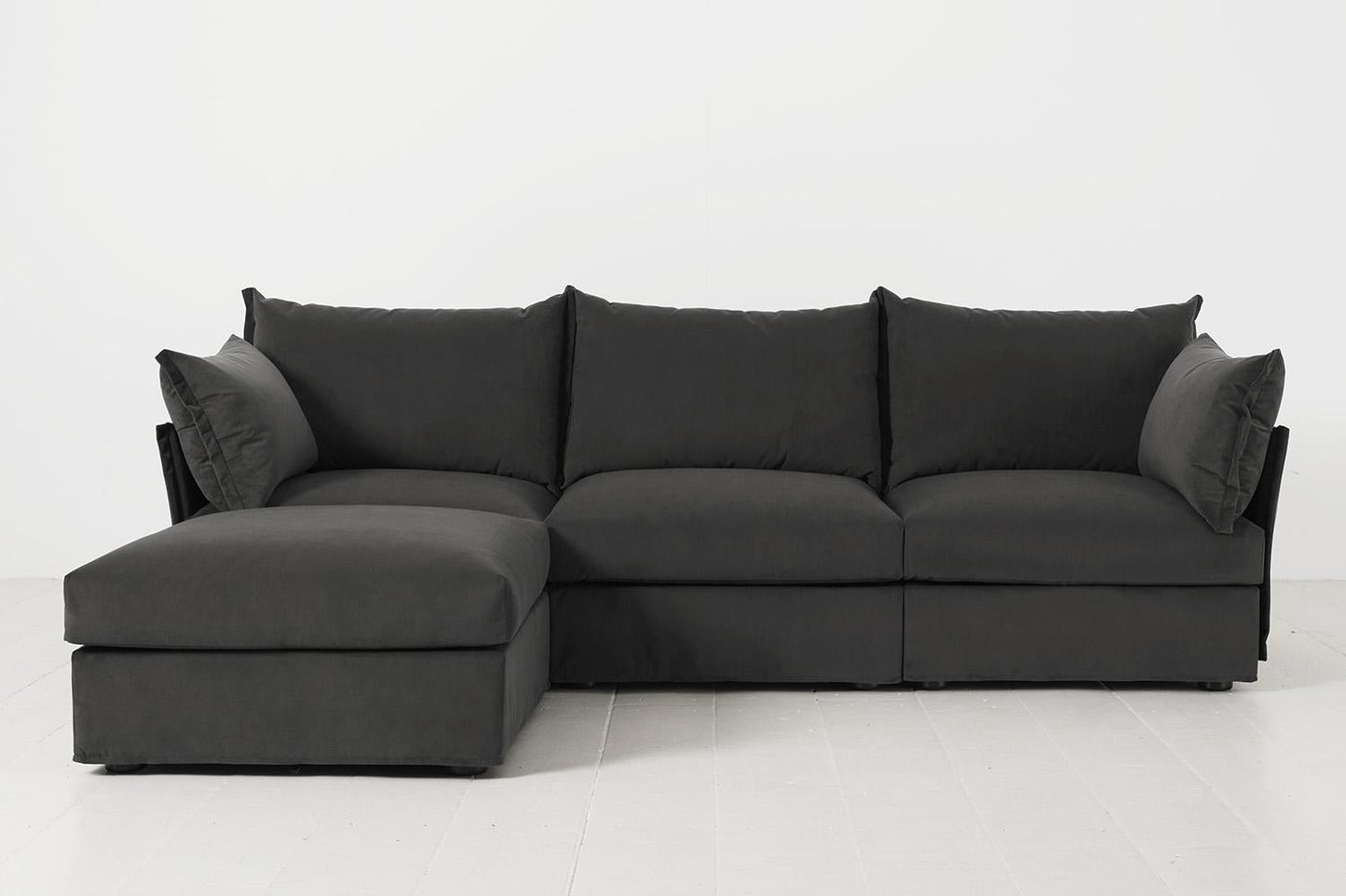 Model 06 3-Seater Left Chaise Sofa, Charcoal