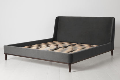 Bed 02 Super King Sized Bed, Charcoal
