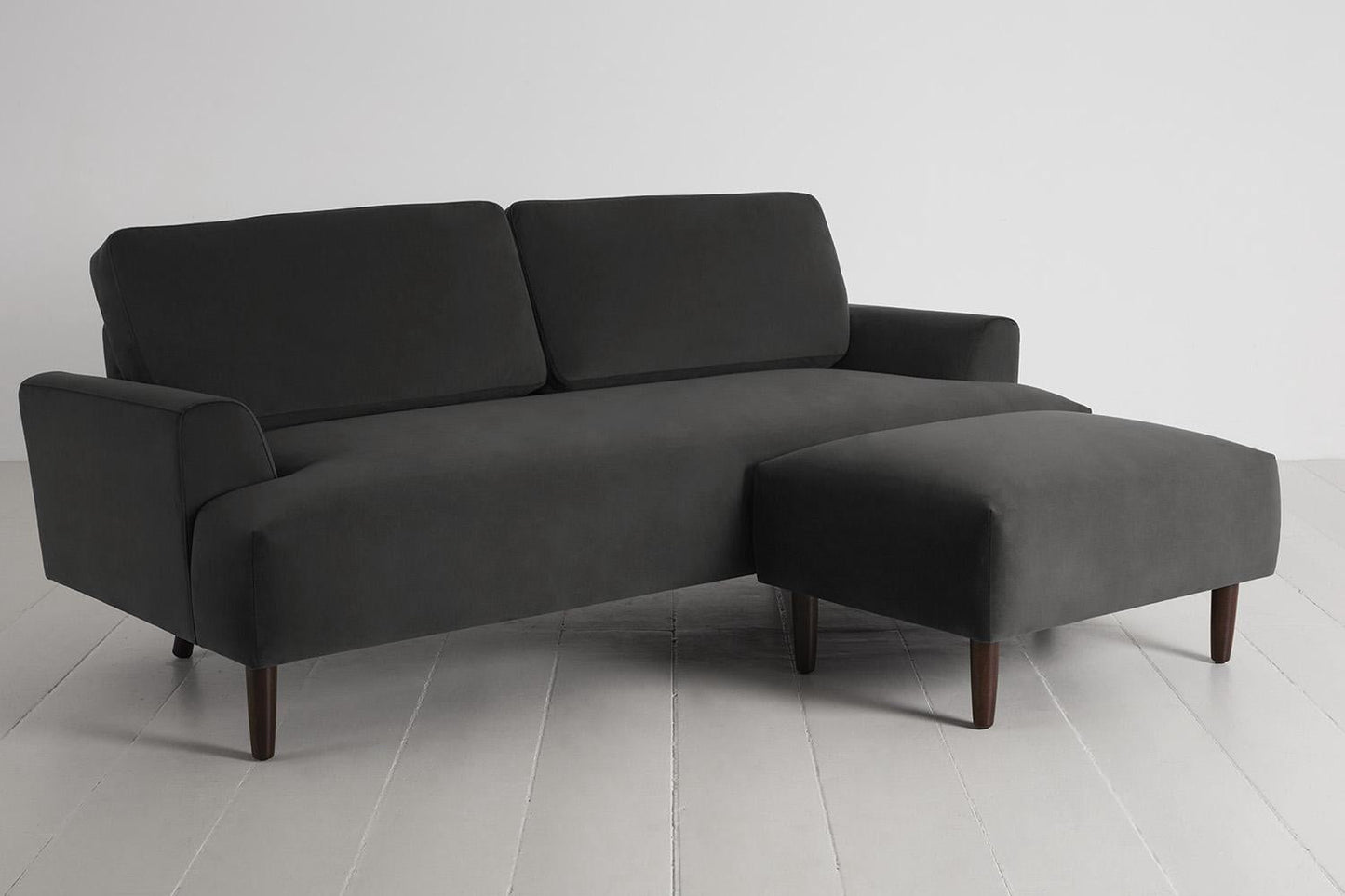Model 05 3-Seater Sofa with ottoman, Charcoal