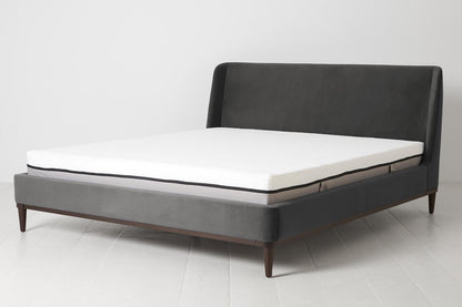 Bed 02 Super King Sized Bed, Charcoal