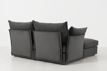 Model 06 2-Seater Right Chaise Sofa, Charcoal