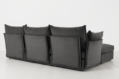 Model 06 3-Seater Right Chaise Sofa, Charcoal