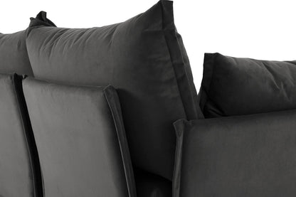 Model 06 Corner Sofa with Ottoman, Charcoal