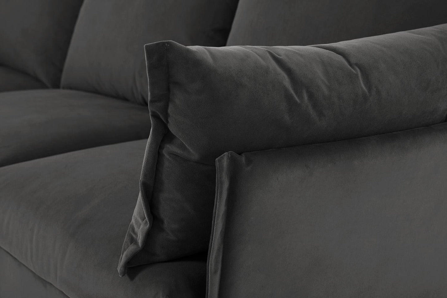 Model 06 Corner Sofa with Ottoman, Charcoal
