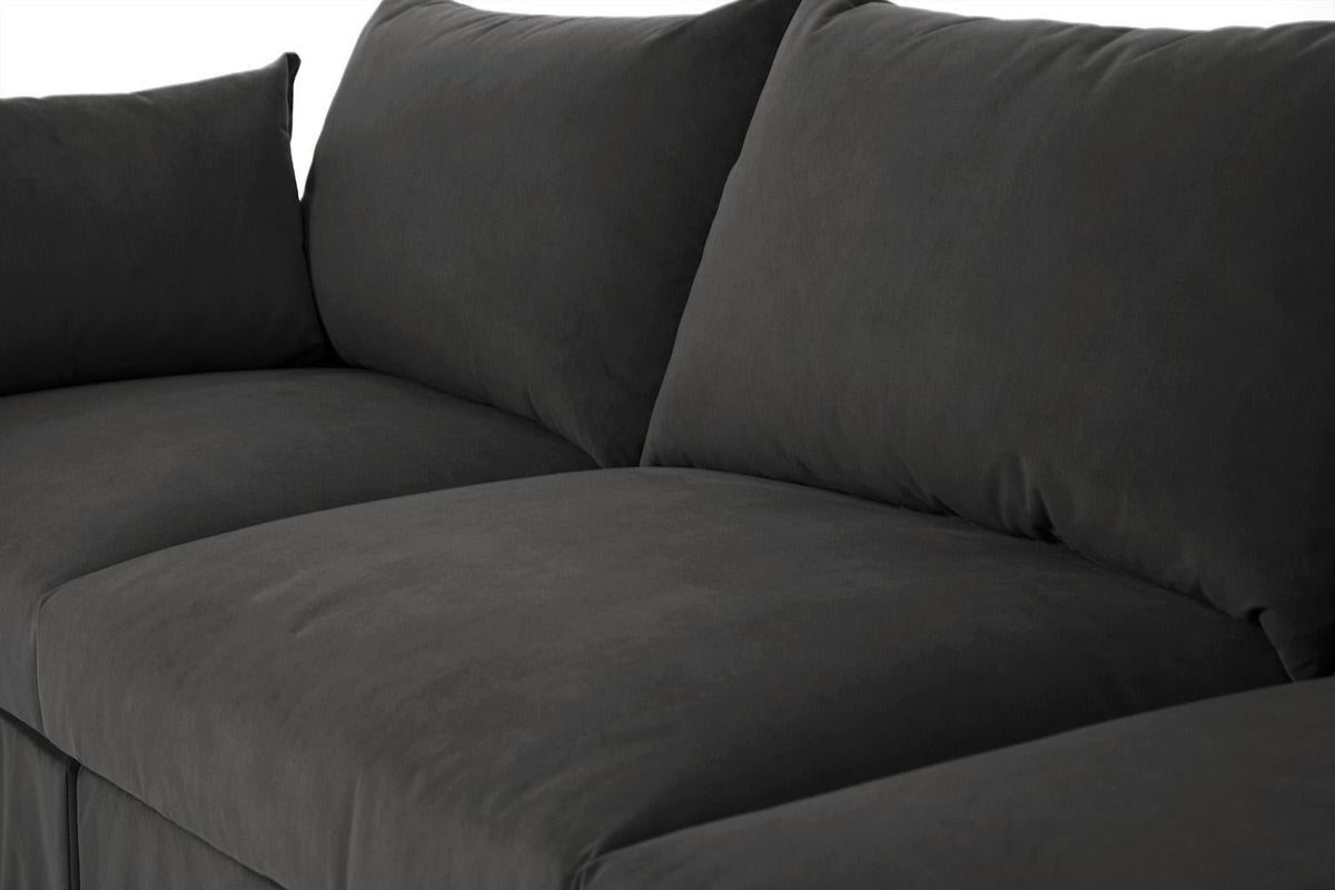 Model 06 Corner Sofa with Ottoman, Charcoal