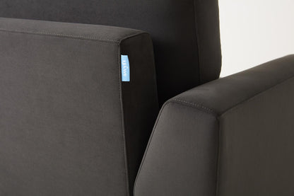 Model 05 2-Seater Sofa with ottoman, Charcoal