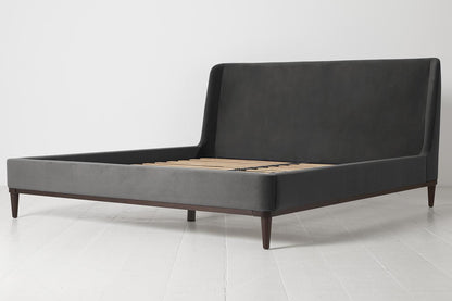 Bed 02 Super King Sized Bed, Charcoal