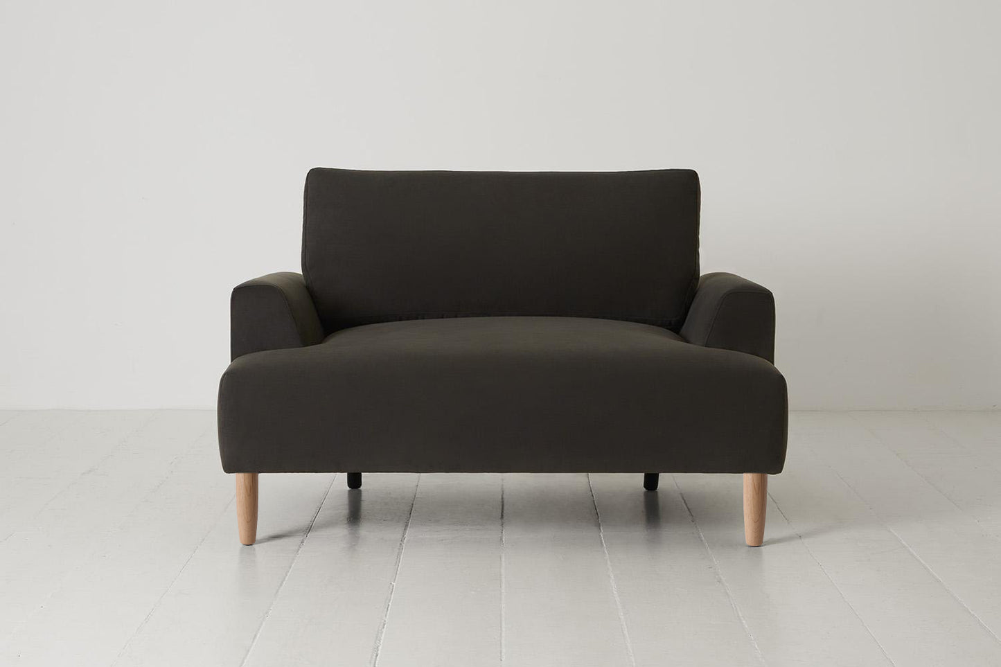 Model 05 Loveseat, Oak / Charcoal