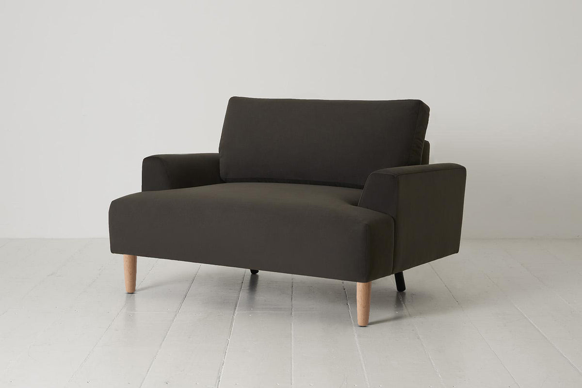 Model 05 Loveseat, Oak / Charcoal