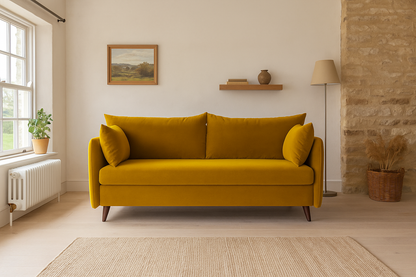 Model 08 Sofa Bed 2 Seater, Mustard