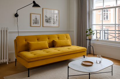 Model 11 Sofa Bed 3 Seater, Mustard