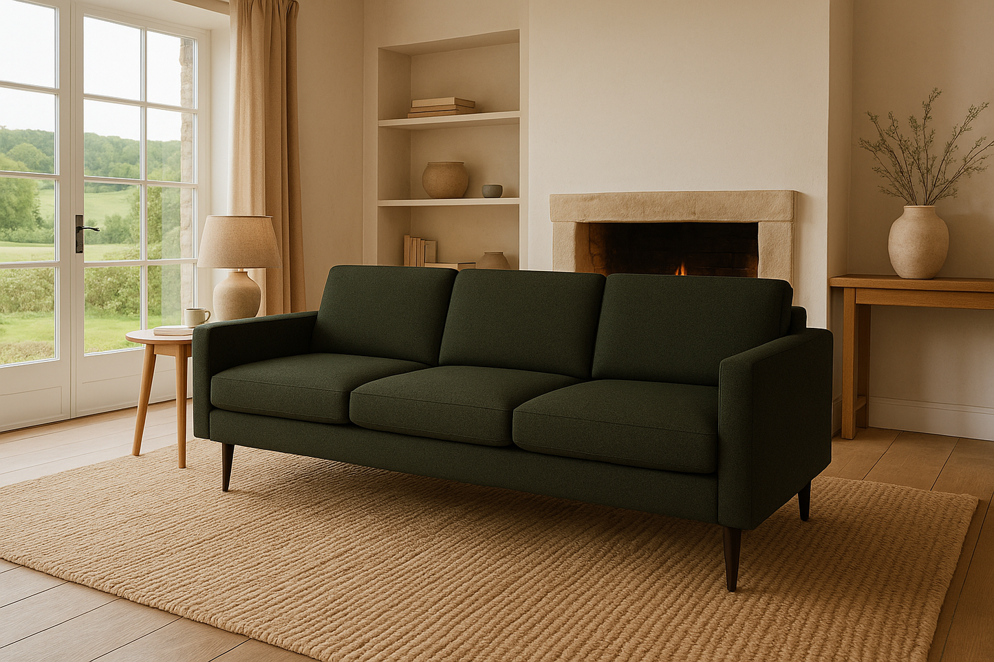Model 01 3-Seater Sofa, Fern