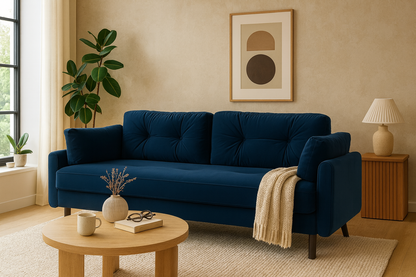 Model 04 Sofa Bed 3 Seater, Indigo