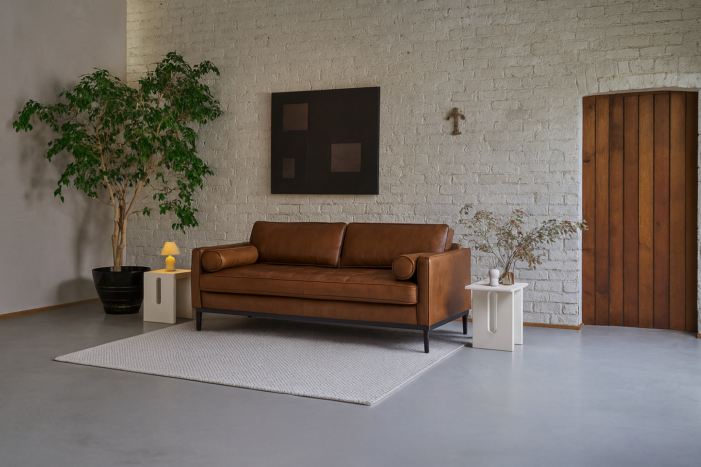 Model 02 3-Seater Sofa, Maple