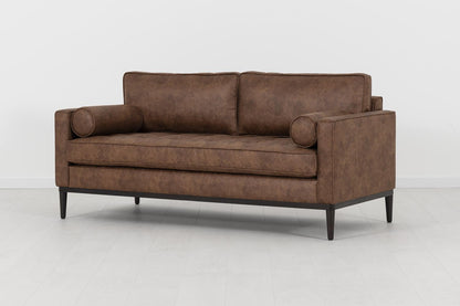 Model 02 2-Seater Sofa, Chestnut