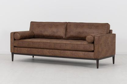 Model 02 3-Seater Sofa, Chestnut