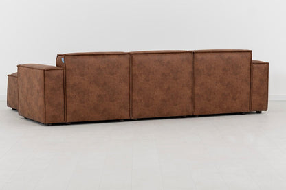 Model 03 3-Seater Right Chaise Sofa, Chestnut
