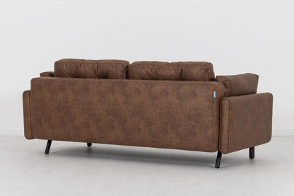 Model 04 Sofa Bed 3 Seater, Chestnut