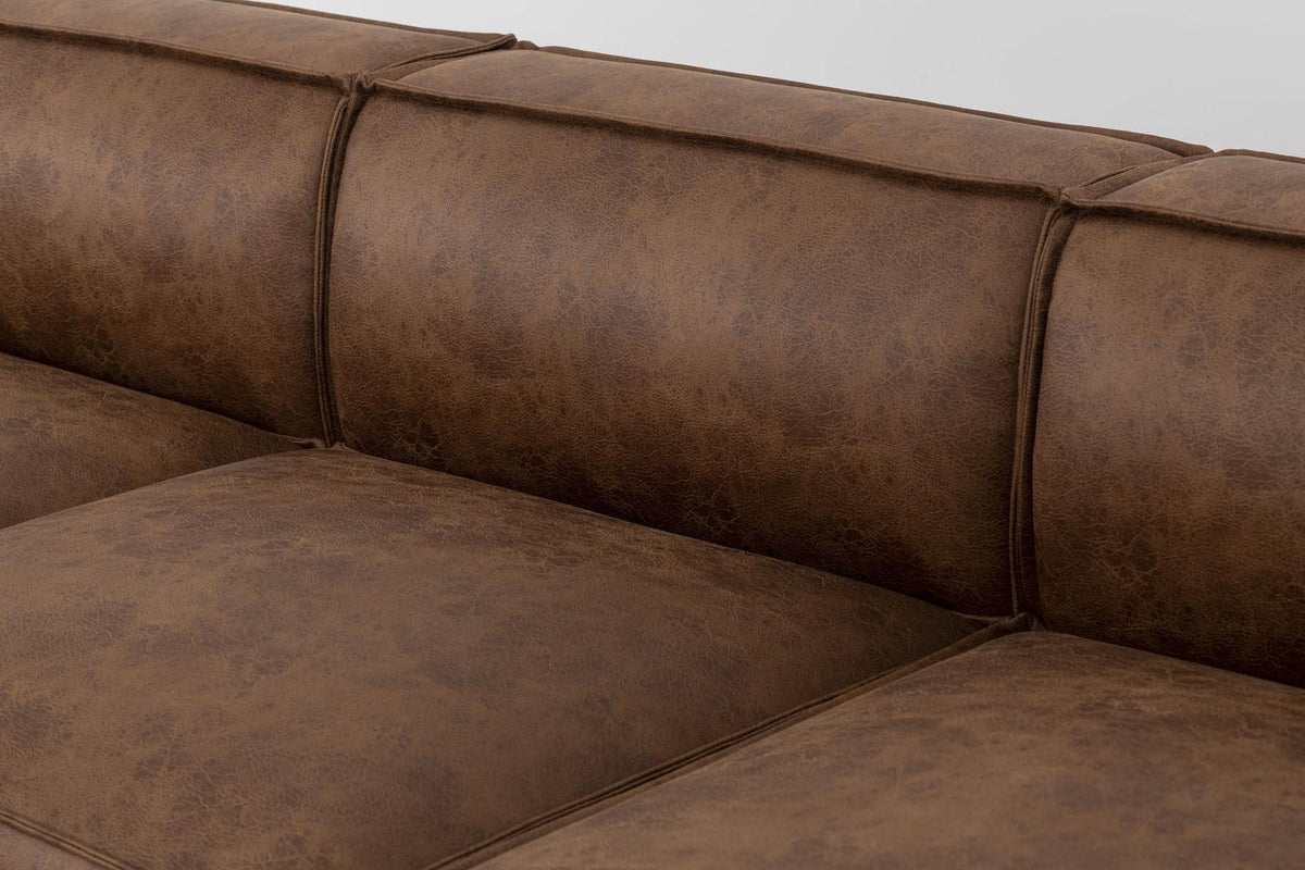 Model 03 3-Seater Right Chaise Sofa, Chestnut