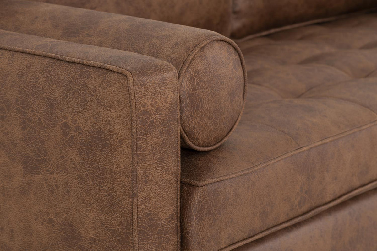 Model 02 3-Seater Sofa, Chestnut